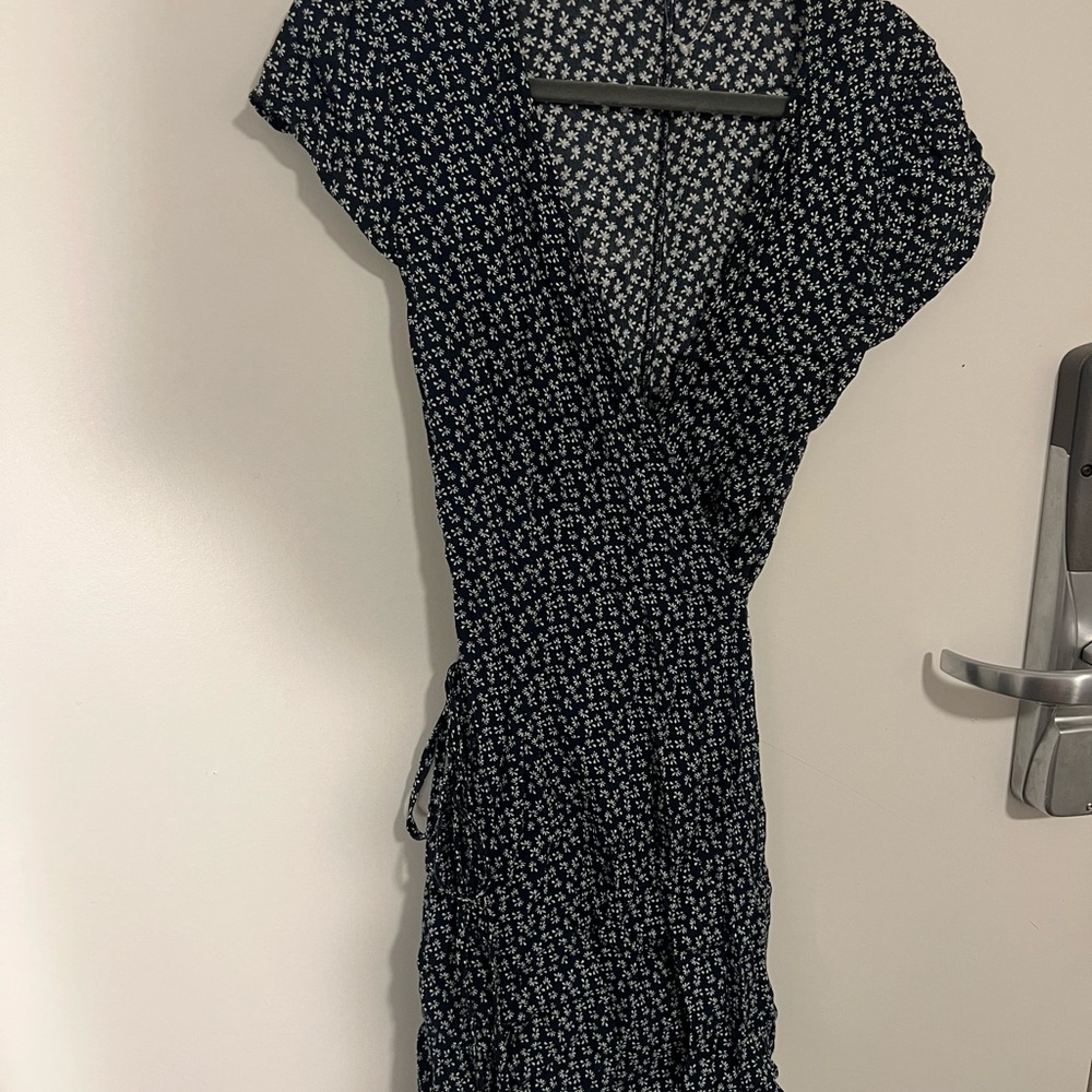 Brandy Blue and White Wrap Dress